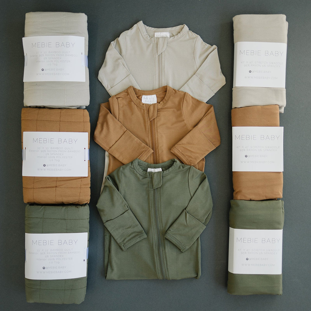 Oatmeal Bamboo Footed Zipper - HoneyBug