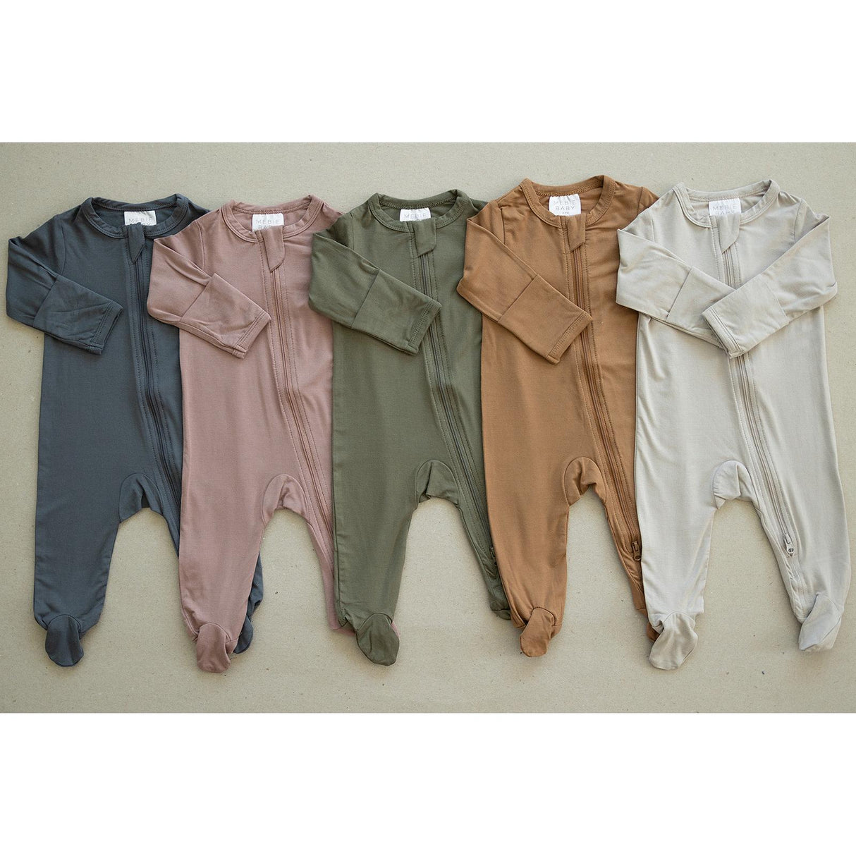 Oatmeal Bamboo Footed Zipper - HoneyBug