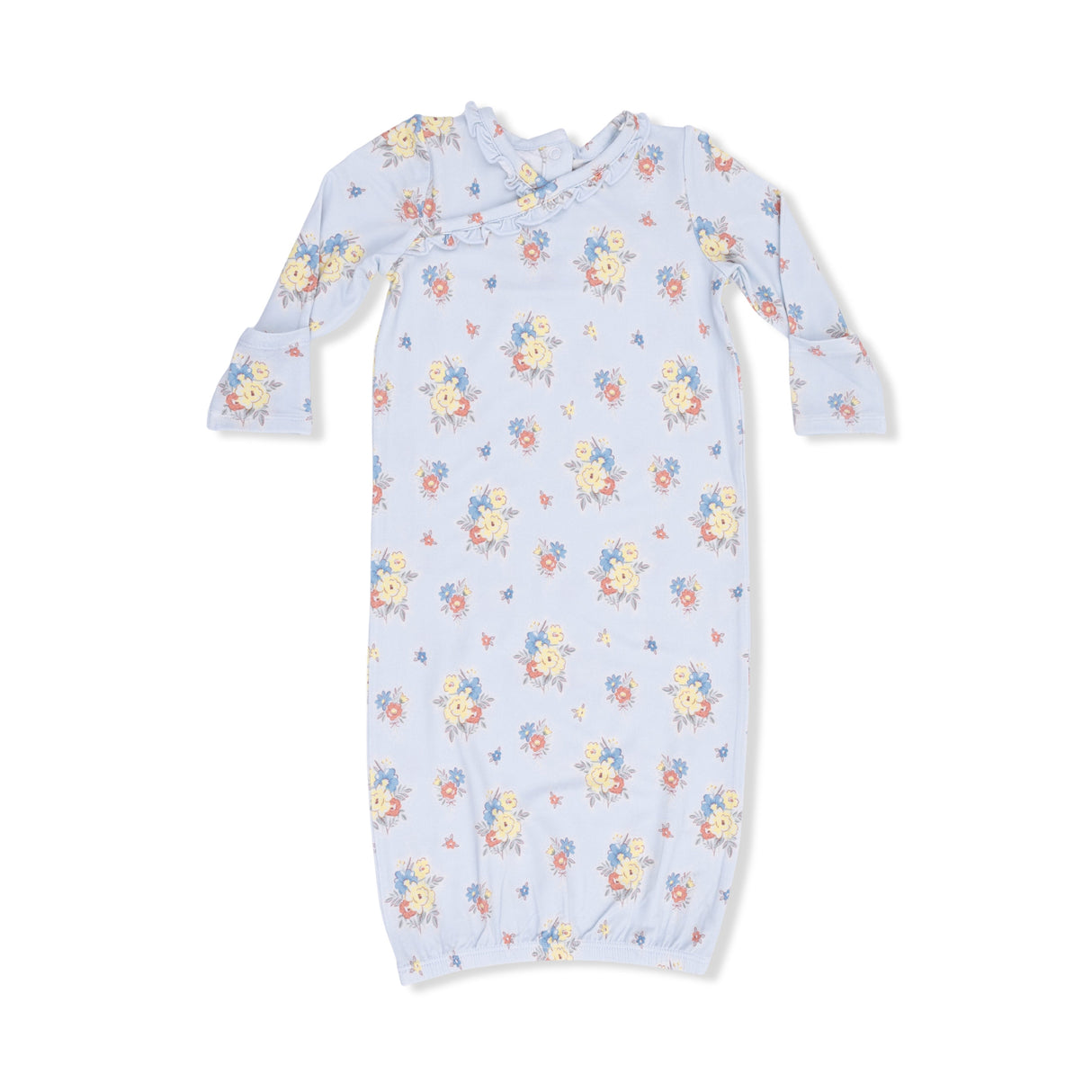 Country Stitch Floral - Kimono Gown & Knot Headband