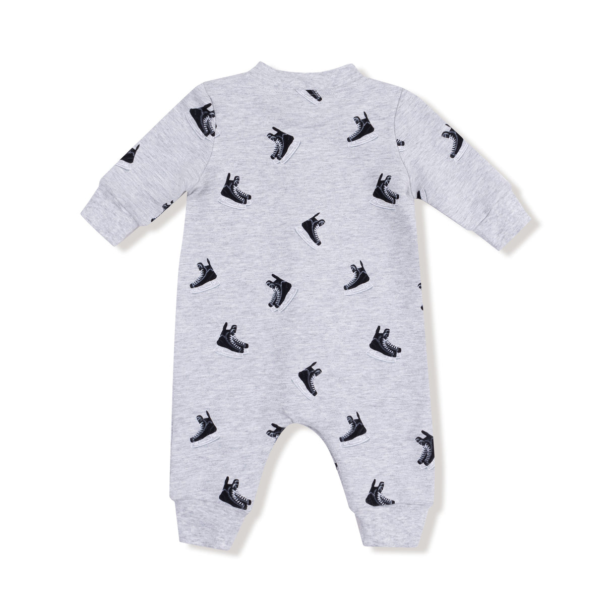Baseball Collar Romper with Front Placket - Hockey - HoneyBug
