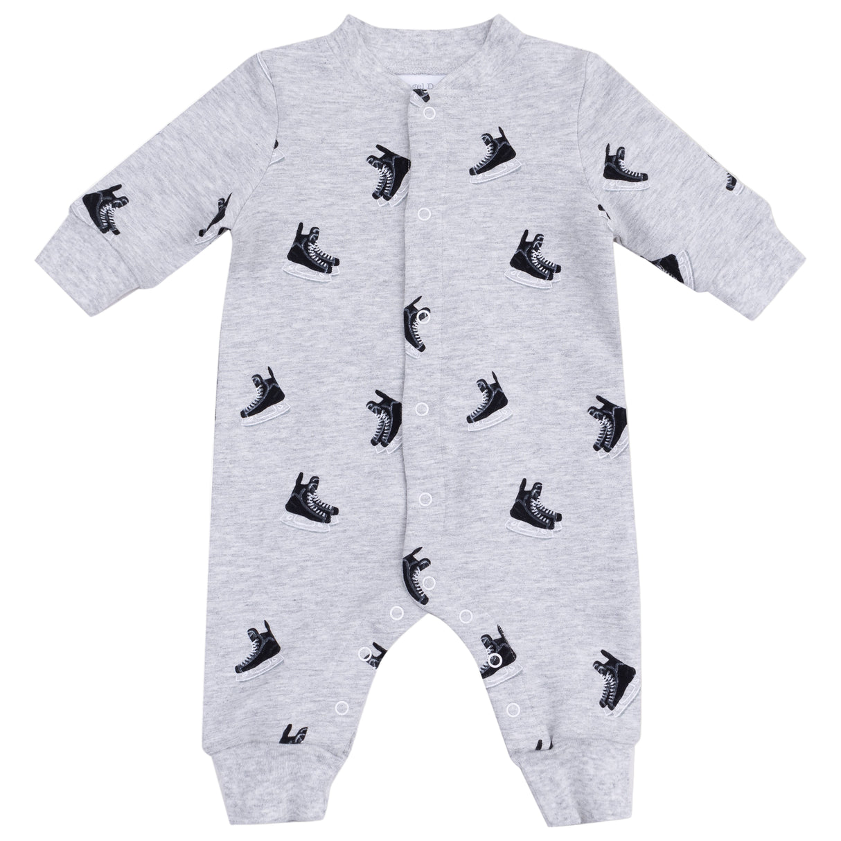 Baseball Collar Romper with Front Placket - Hockey - HoneyBug