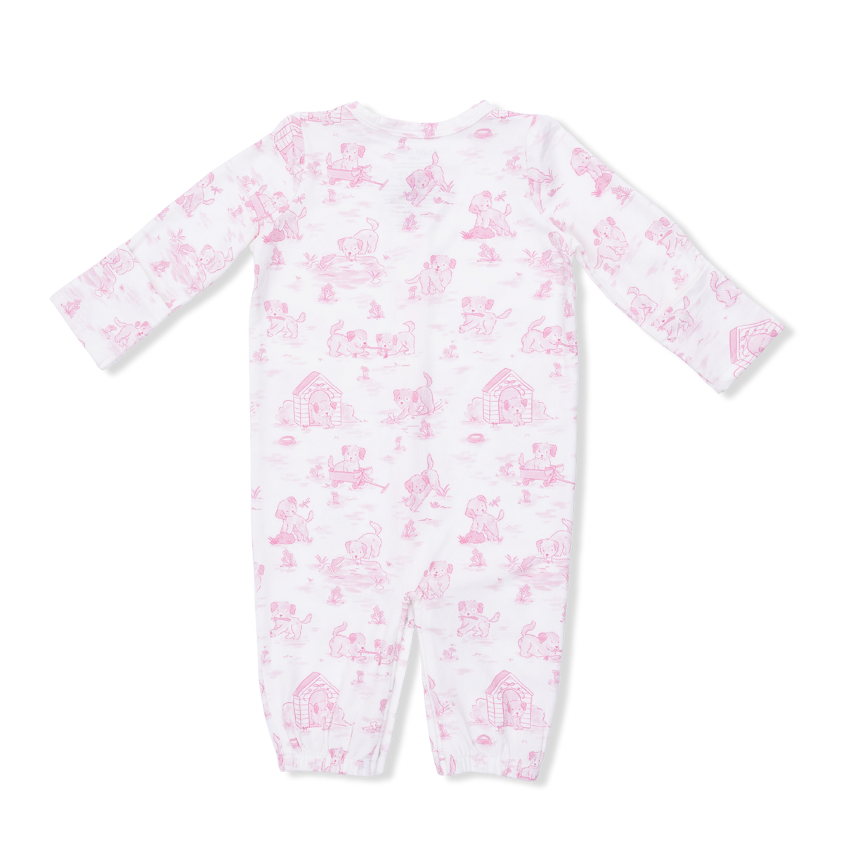 Puppy Toile Pink - Convertible Gown
