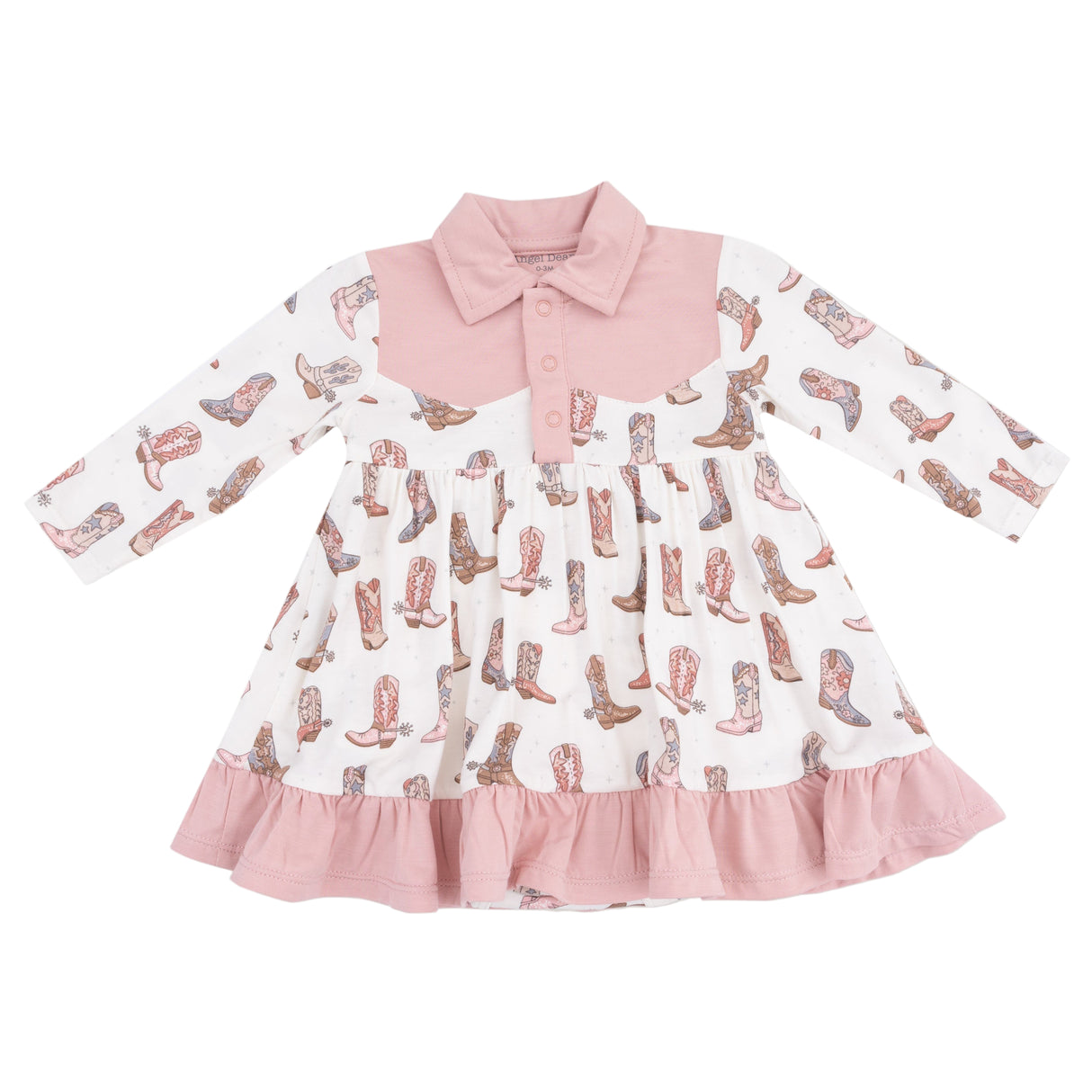 Long Sleeve Cowgirl Bodysuit Dress - Future Cowgirl - HoneyBug