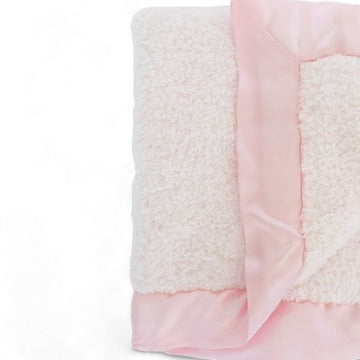 Classic Satin Border Blanket - Pink