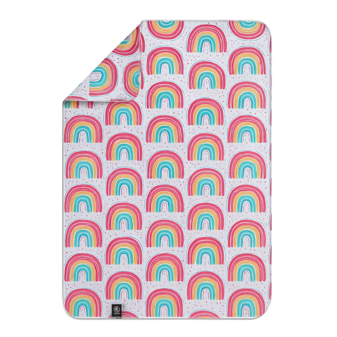 Rainbow Beach Towel with Hood - HoneyBug