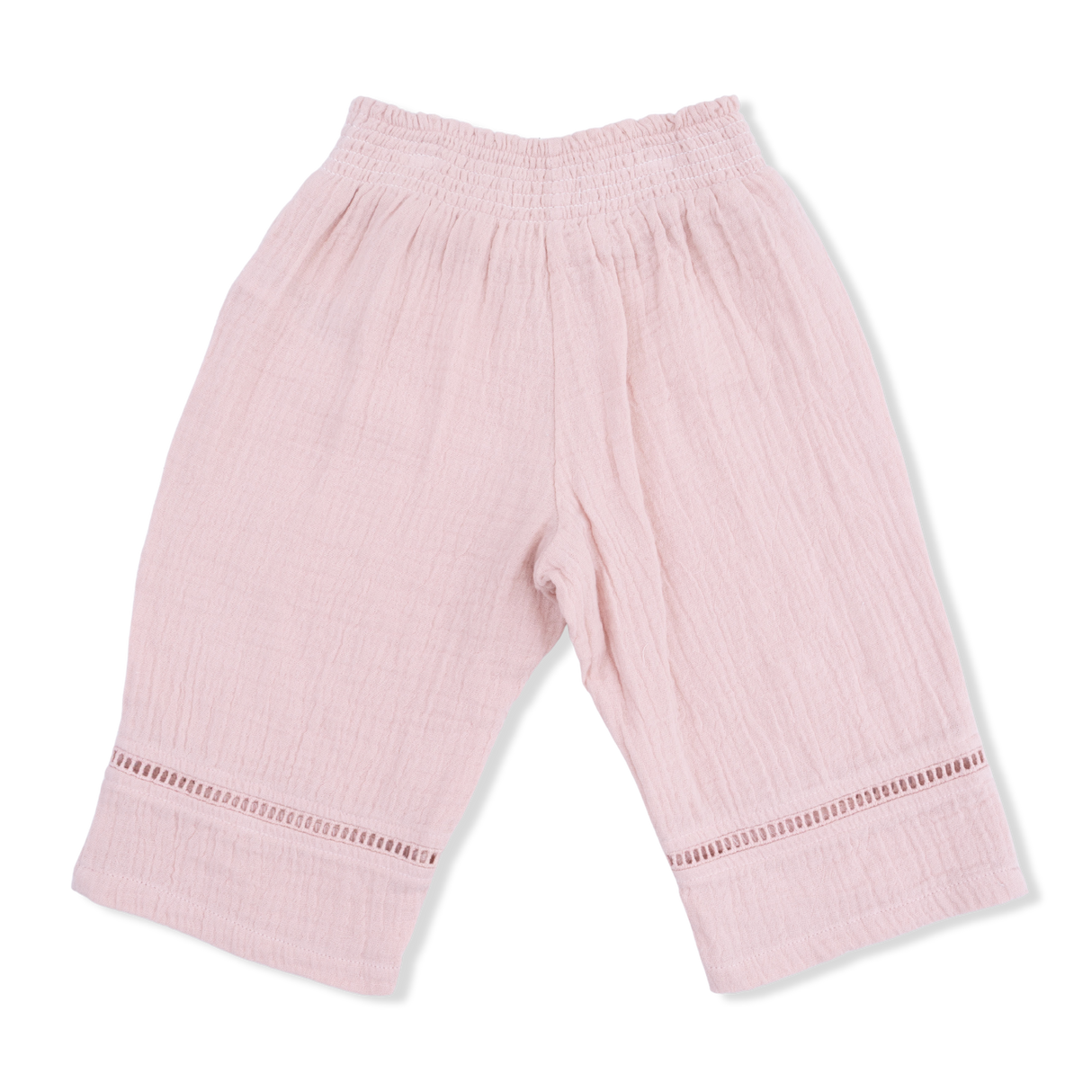 Solid Muslin Lotus - Smocked Waist Pants