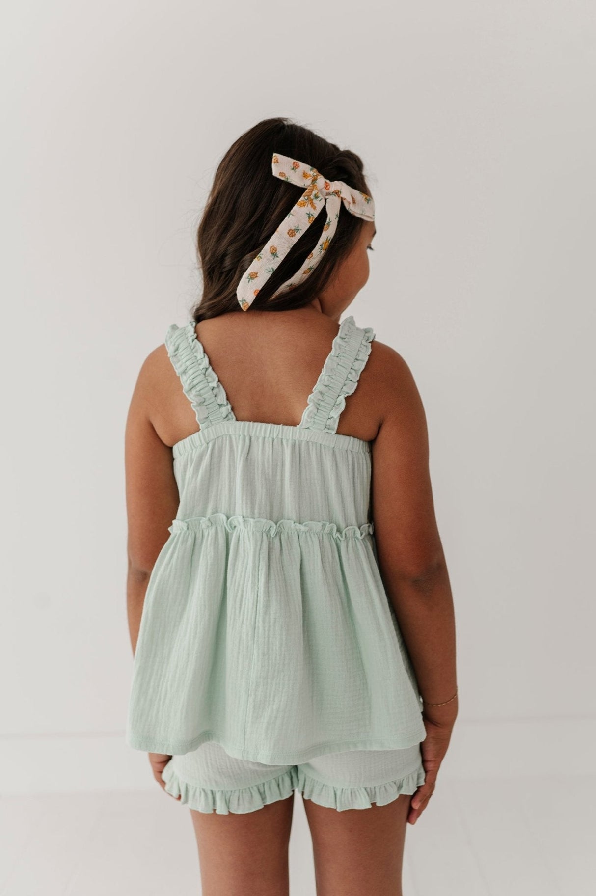Ruffle Gauze Tank