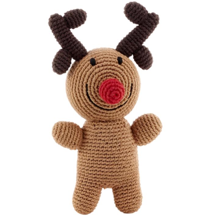 Rudolph Reindeer Rattle - HoneyBug