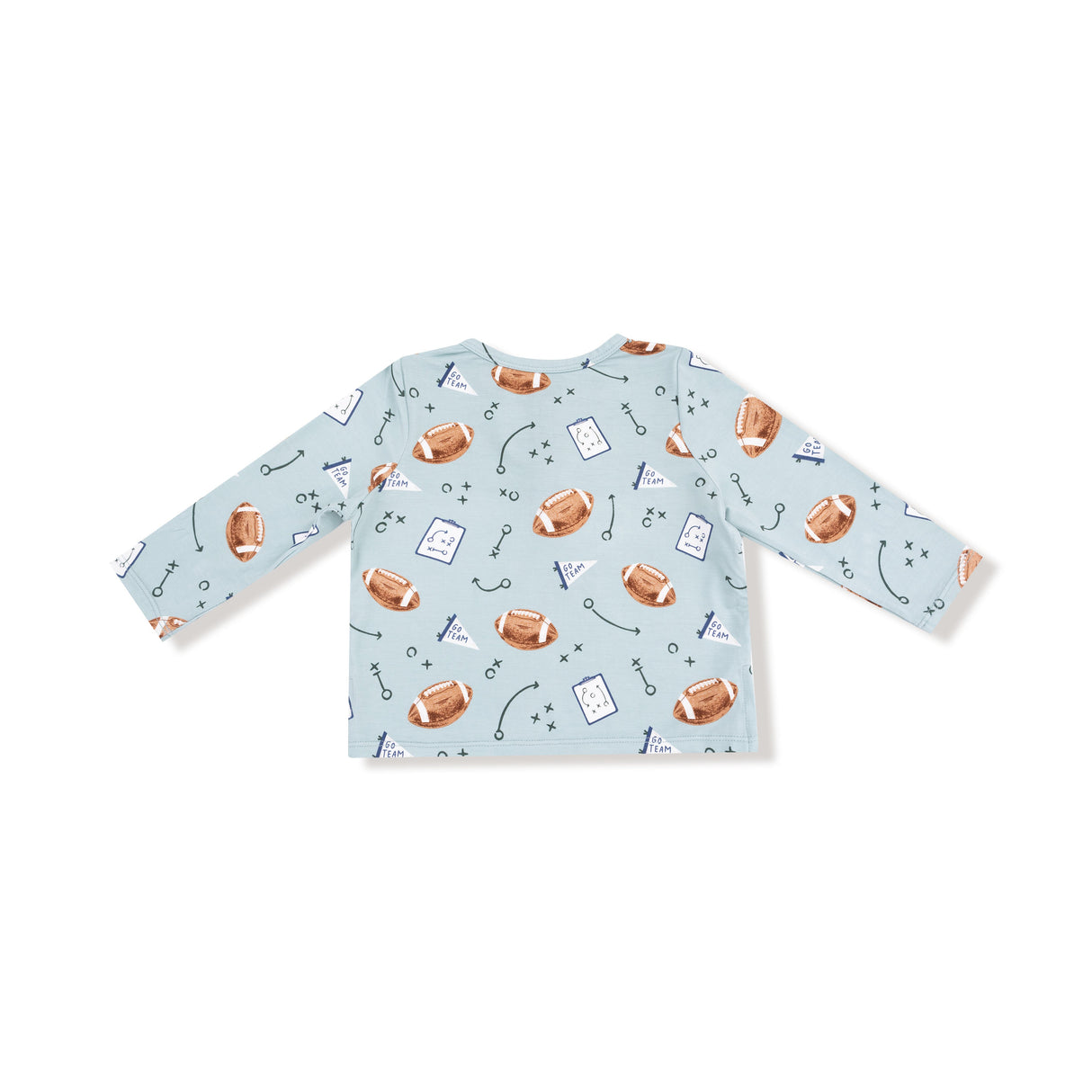 Long Sleeve Henley - Touchdown Time Grey Mist - HoneyBug