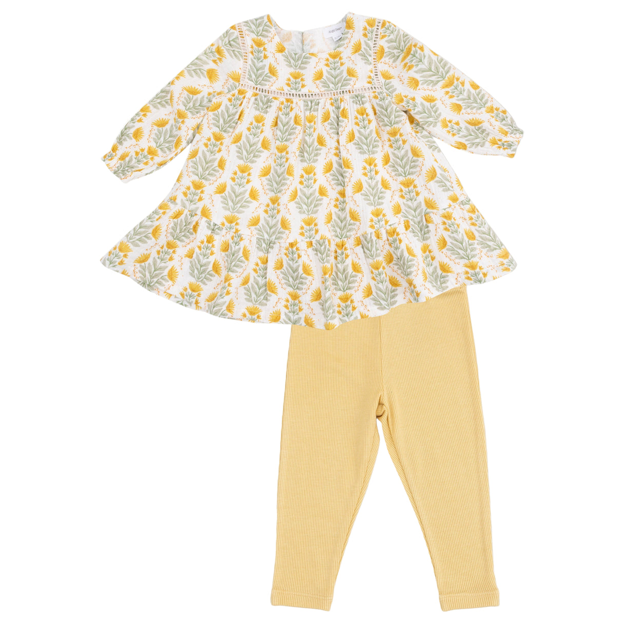 Ladder Trim Dress and Ribbed Leggings - HoneyBug