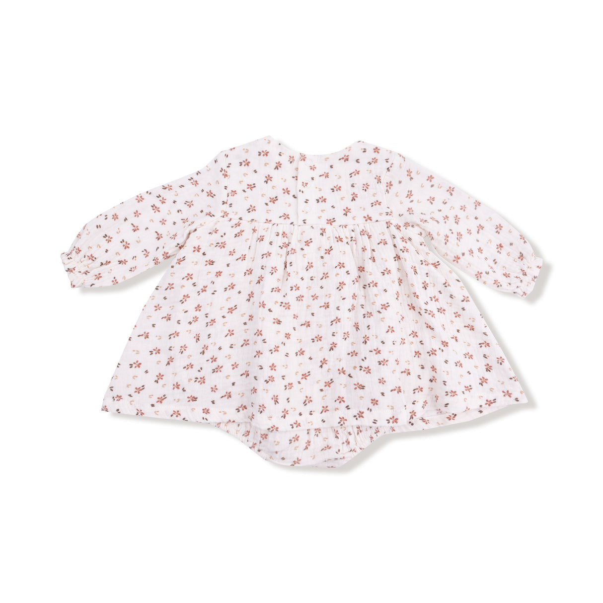 Long Sleeve Smocked Ruffle Bubble with Skirt - HoneyBug