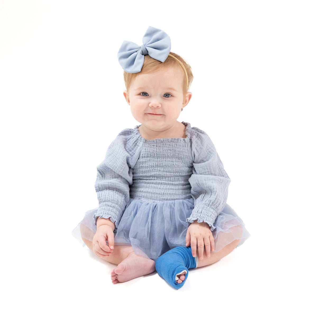 Long Sleeve Smocked Bubble with Tutu - HoneyBug