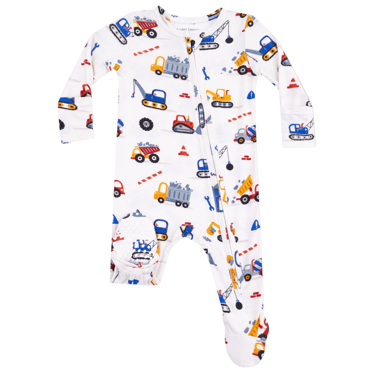 2 Way Zipper Footie - Crayon Construction - HoneyBug