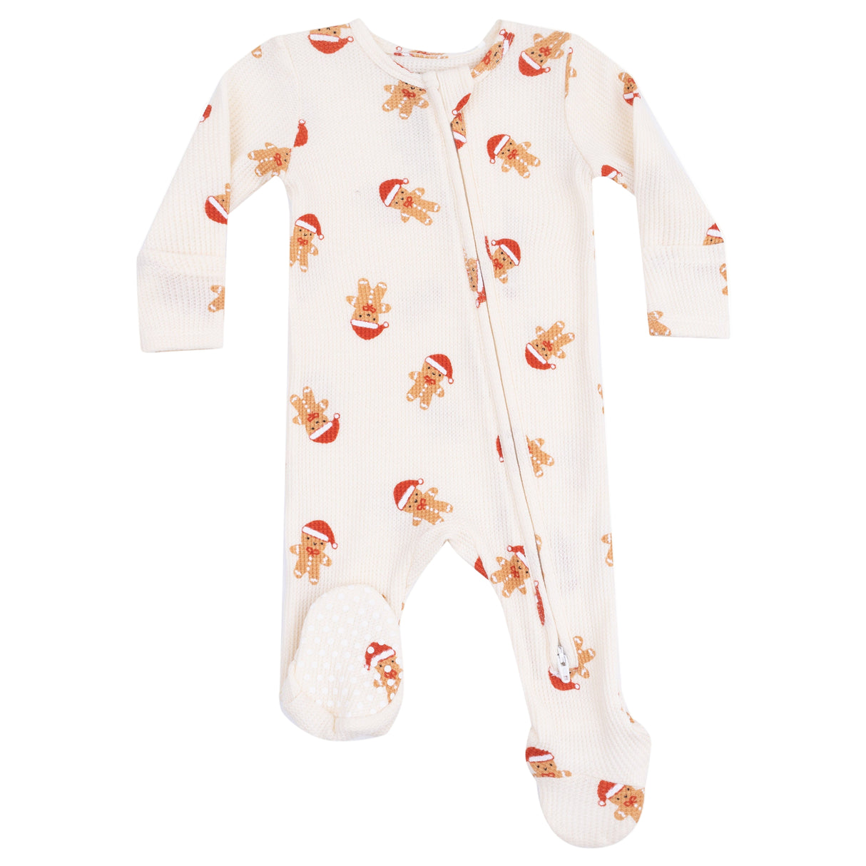 2 Way Zipper Footie - Gingerbread - HoneyBug