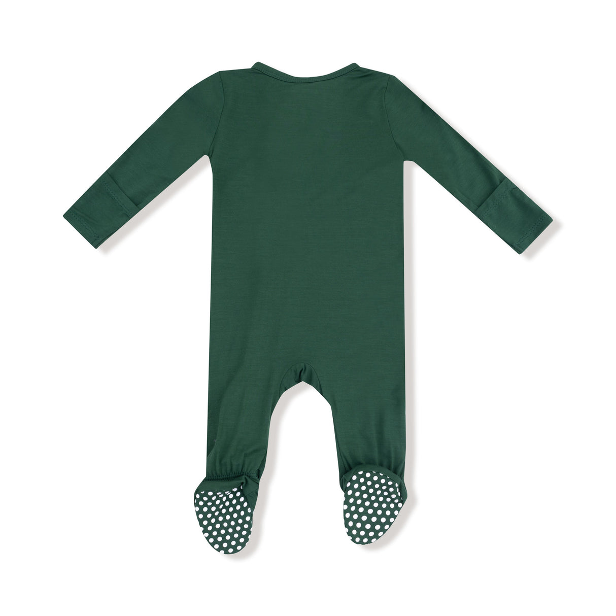 2 Way Zipper Footie - Hunter Green - HoneyBug