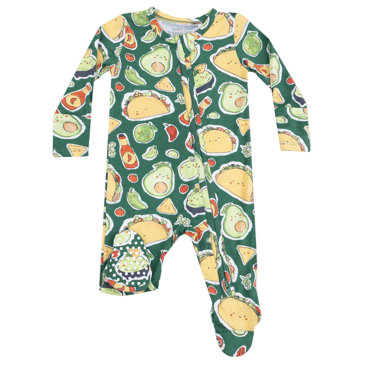 2 Way Zipper Footie - Happy Tacos - HoneyBug