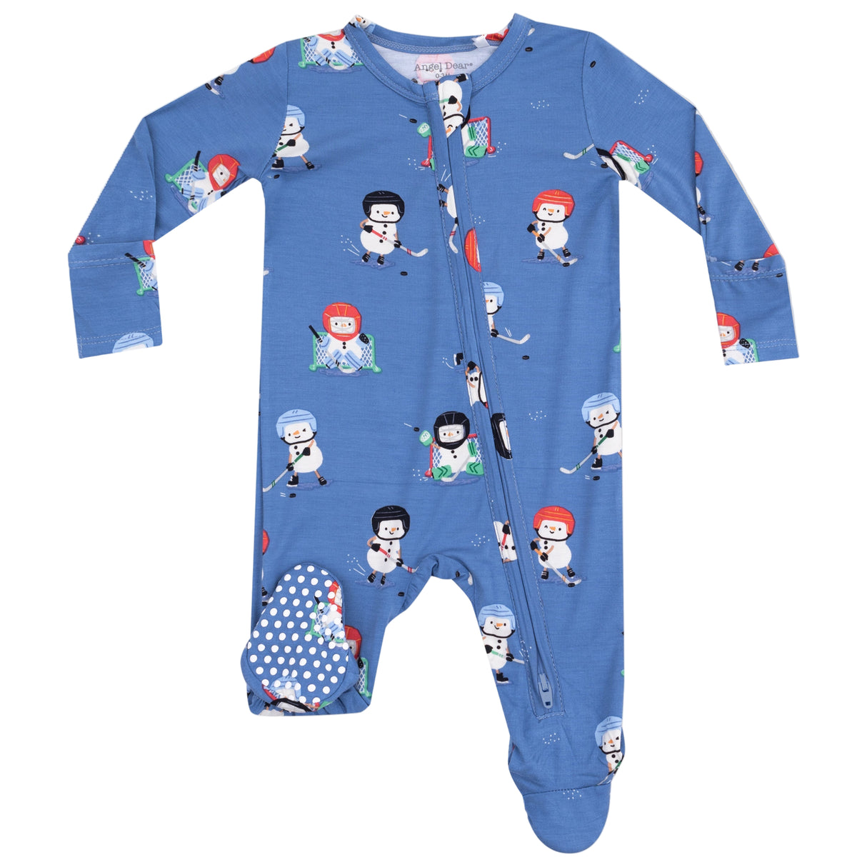 2 Way Zipper Footie - Snow Folks Ice Hockey - HoneyBug