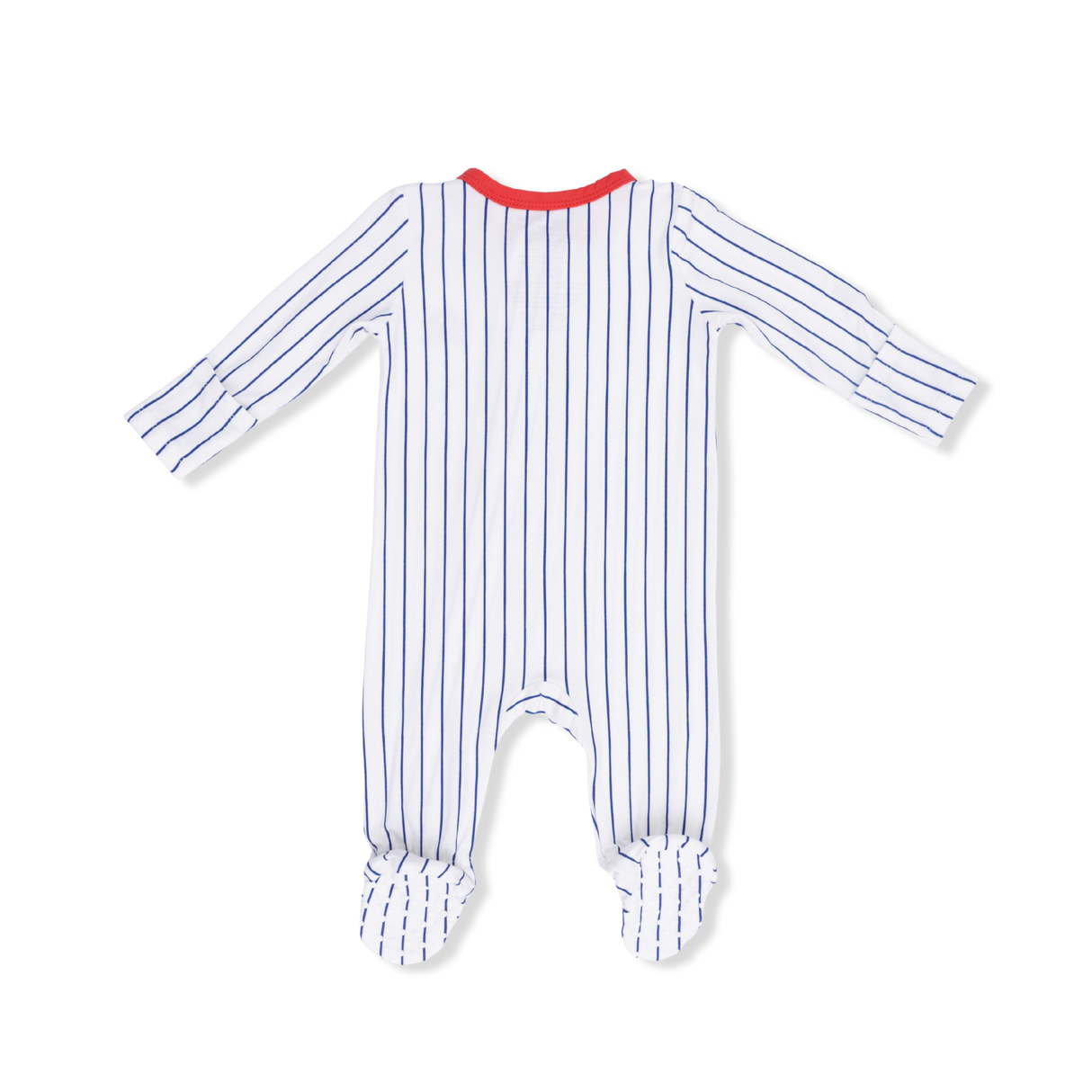 Baseball Stripe - 2 Way Zipper Footie