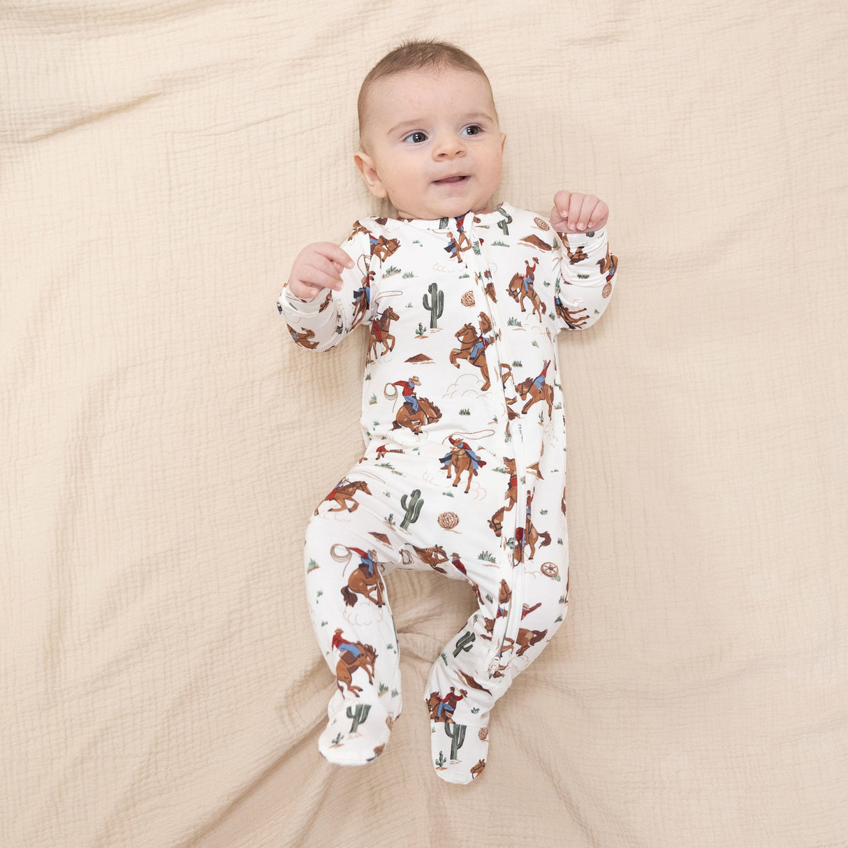 Buckaroo Western - 2 Way Zipper Footie