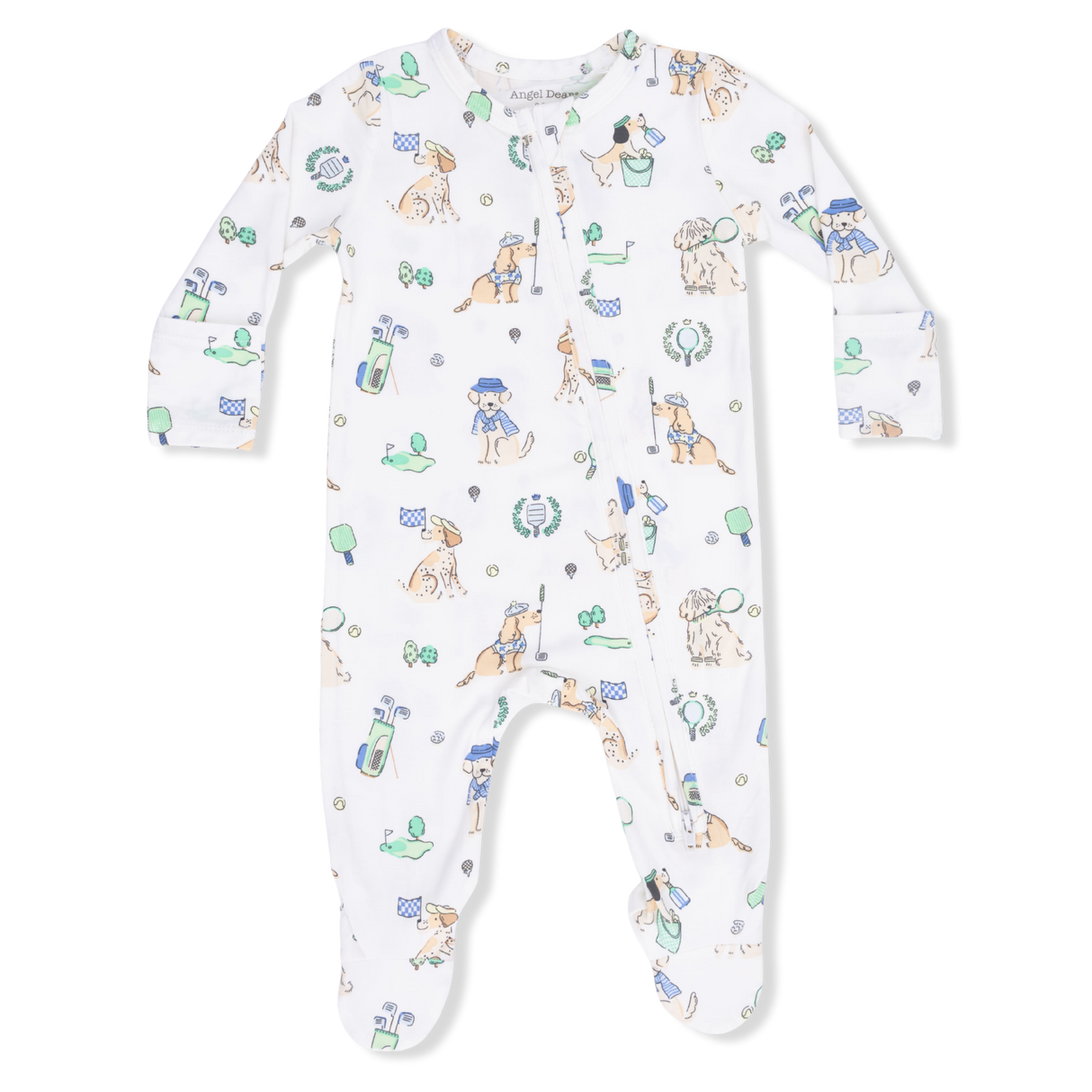 Country Club Dogs Neutral - 2 Way Zipper Footie