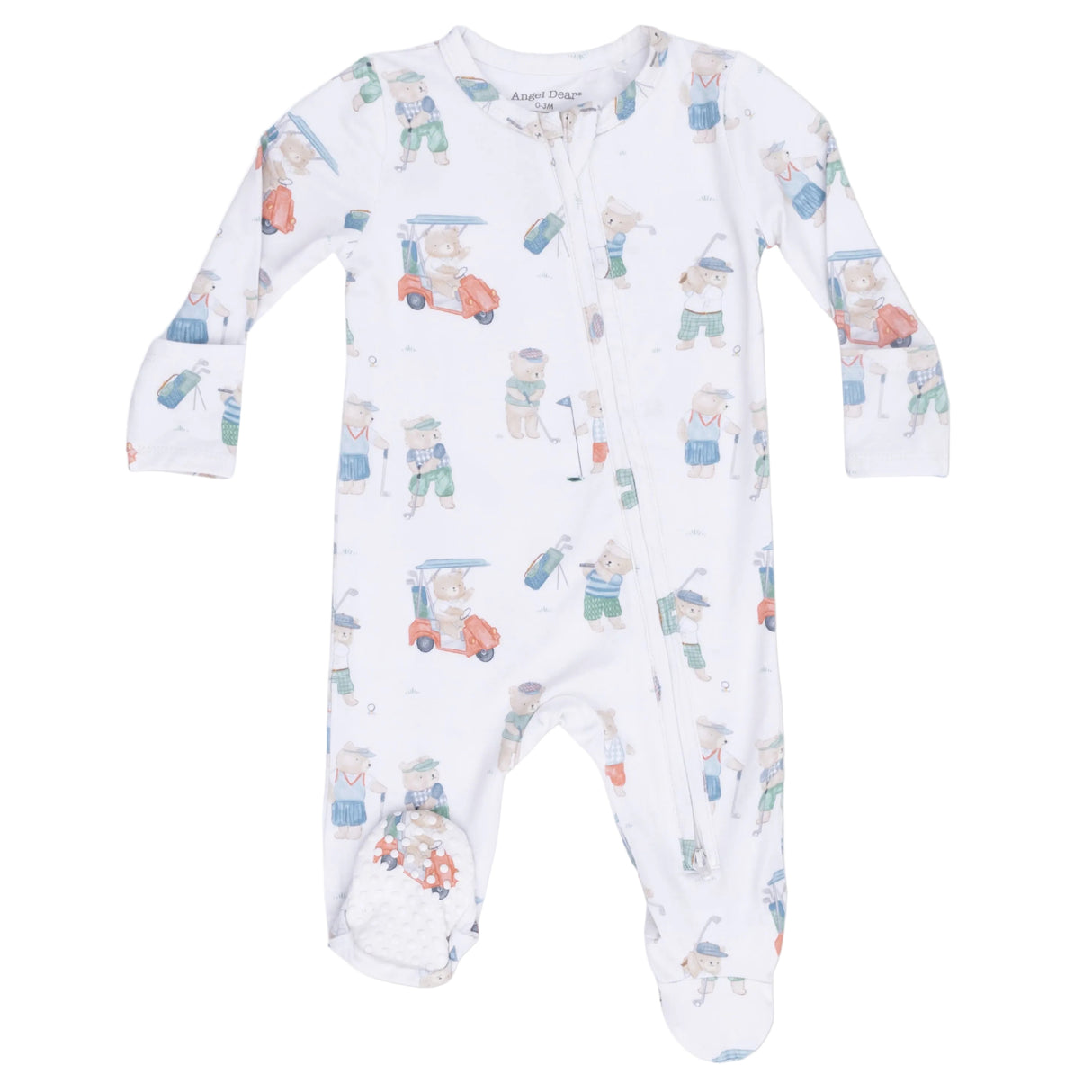 Golfing Teddy Bears - 2 Way Zipper Footie