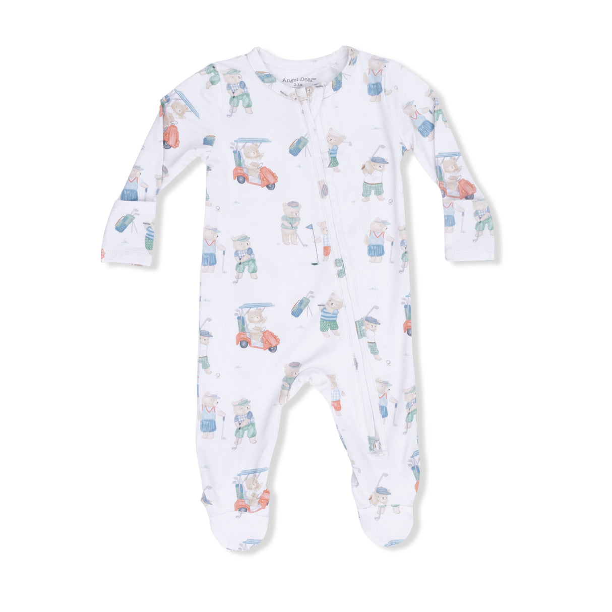 Golfing Teddy Bears - 2 Way Zipper Footie
