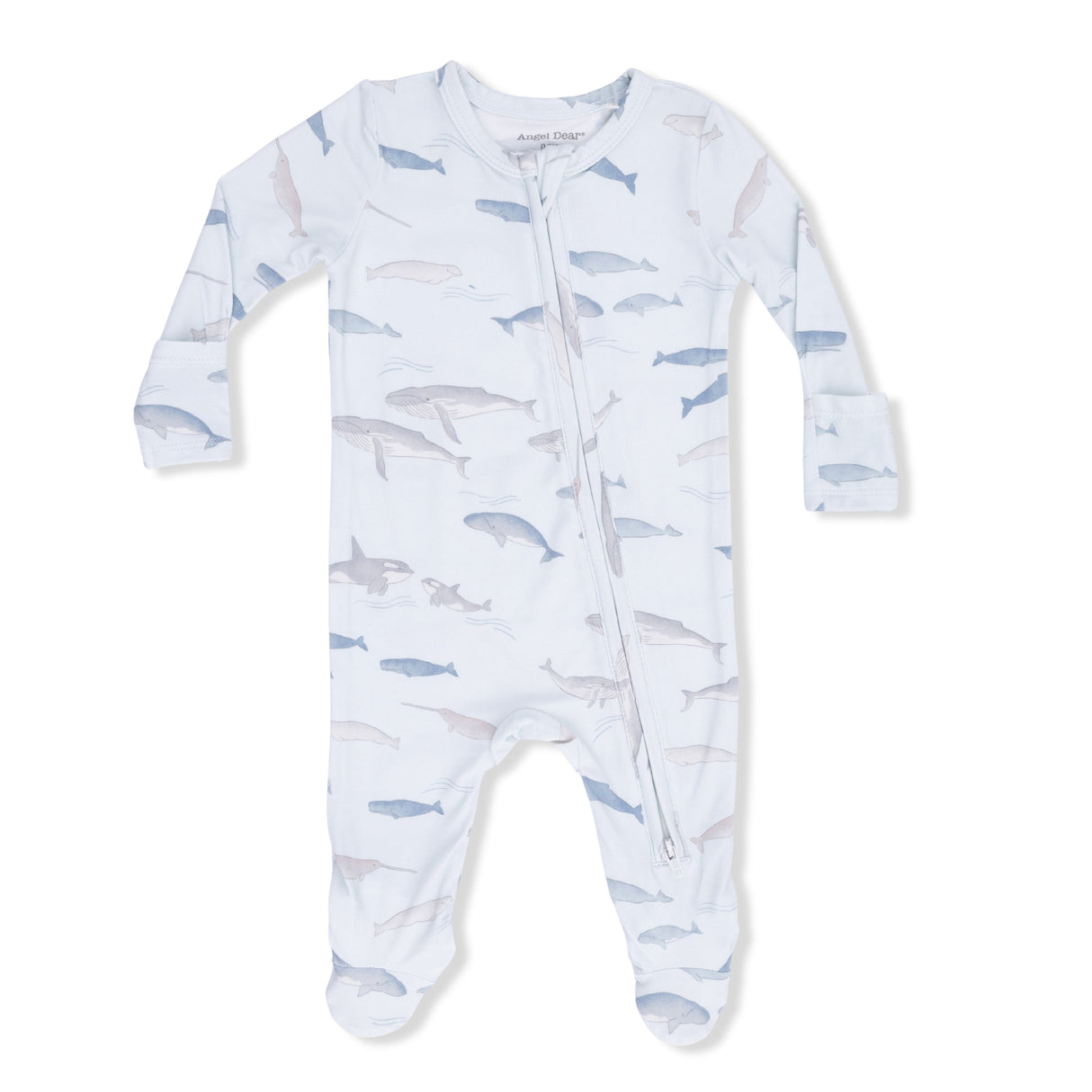 Little Whales - 2 Way Zipper Footie