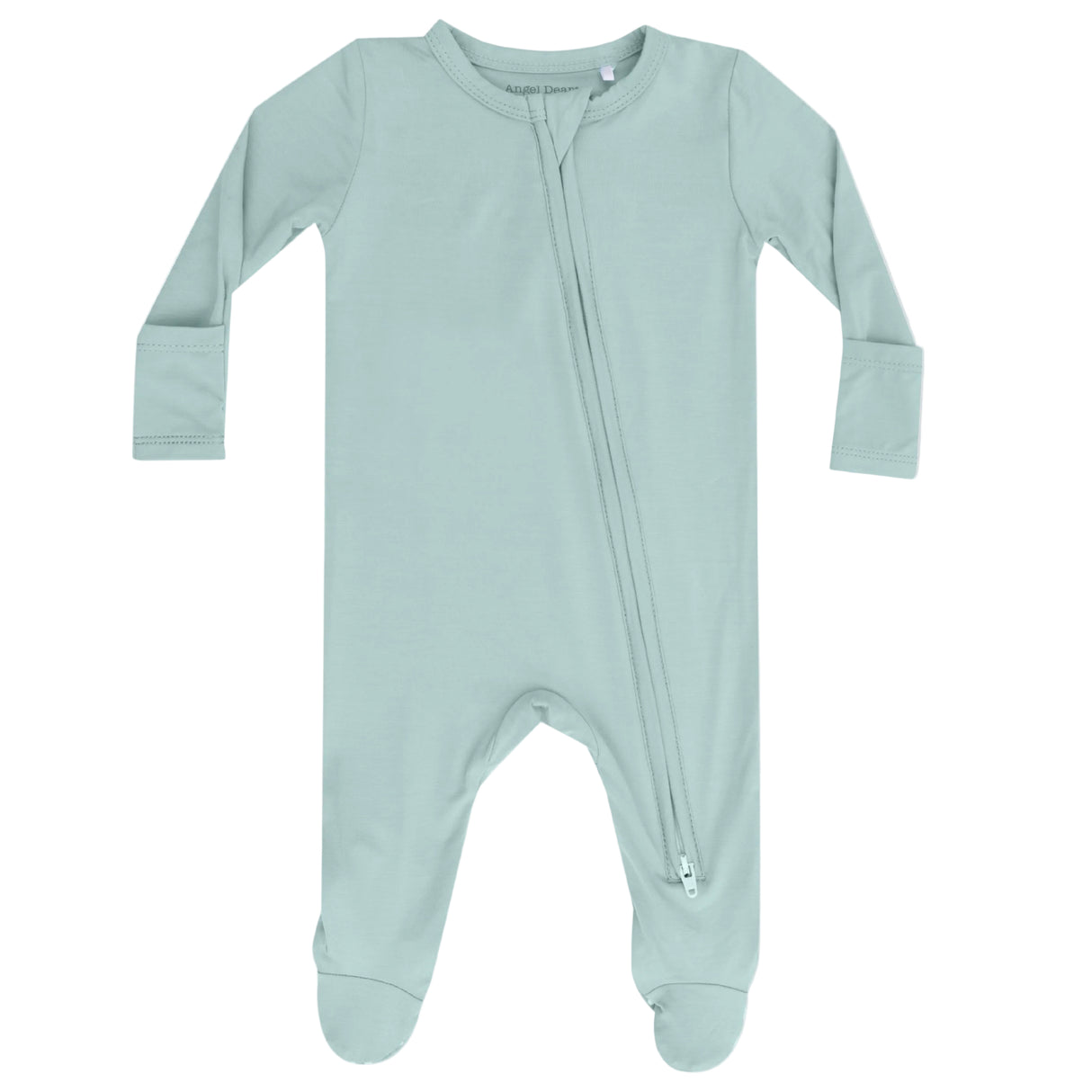 Solid Misty Blue - 2 Way Zipper Footie