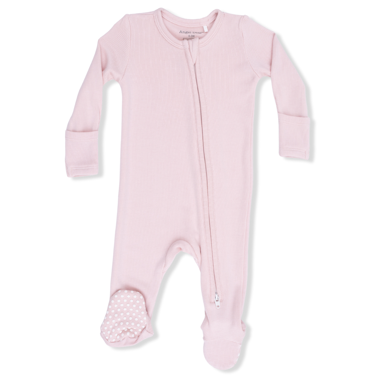 Solid Veiled Pink - 2 Way Zipper Footie