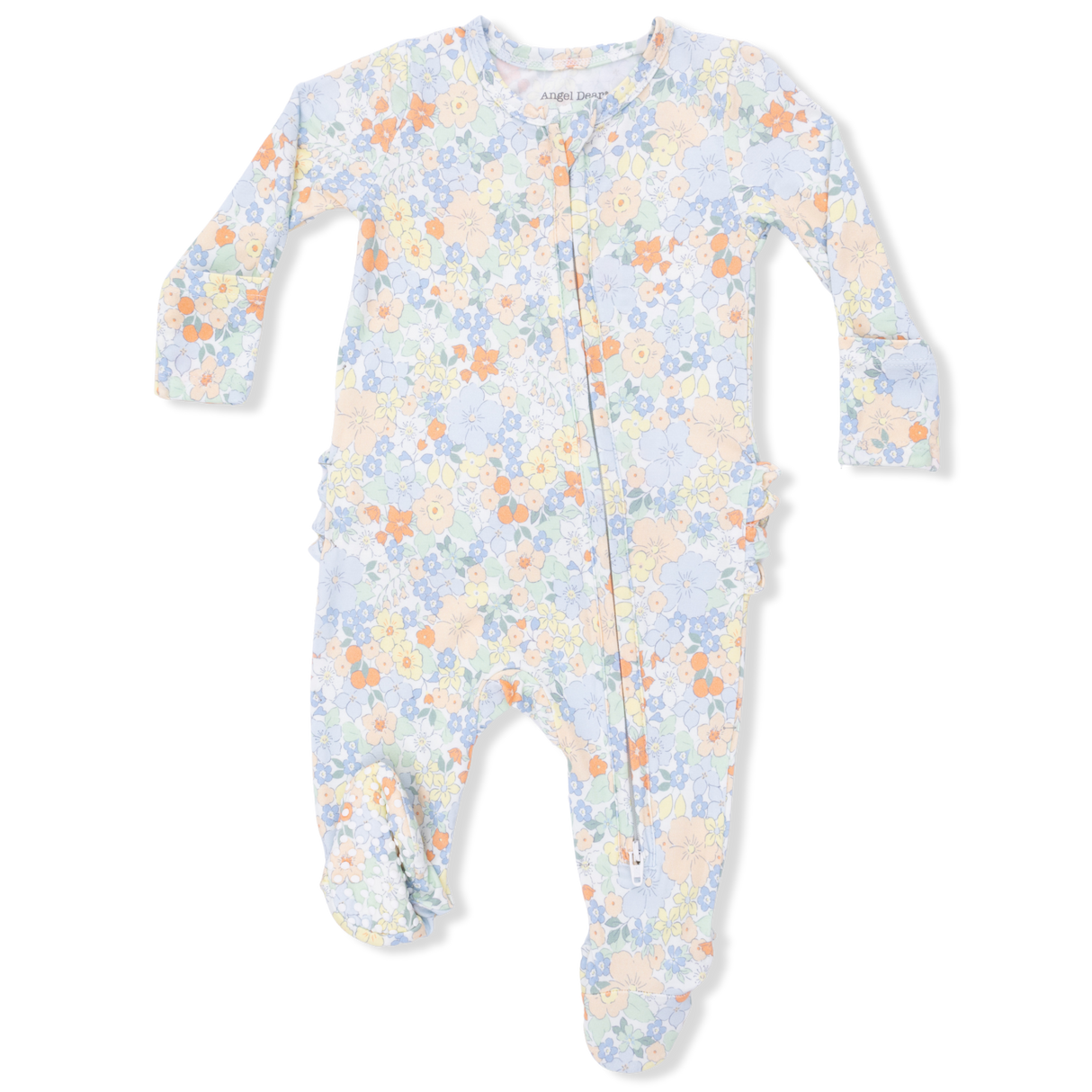 Georgia Floral - 2 Way Ruffle Back Zipper Footie