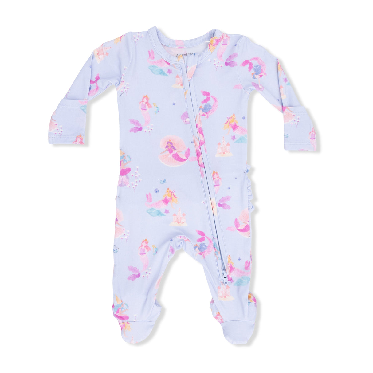 Mermaid Princesses - 2 Way Ruffle Back Zipper Footie