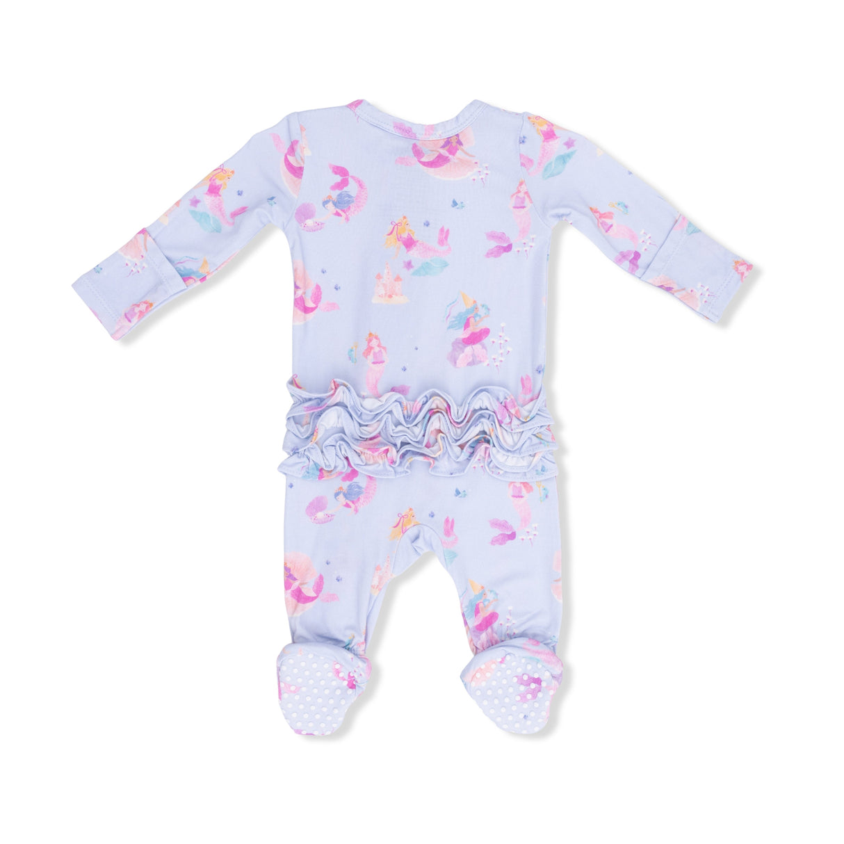 Mermaid Princesses - 2 Way Ruffle Back Zipper Footie