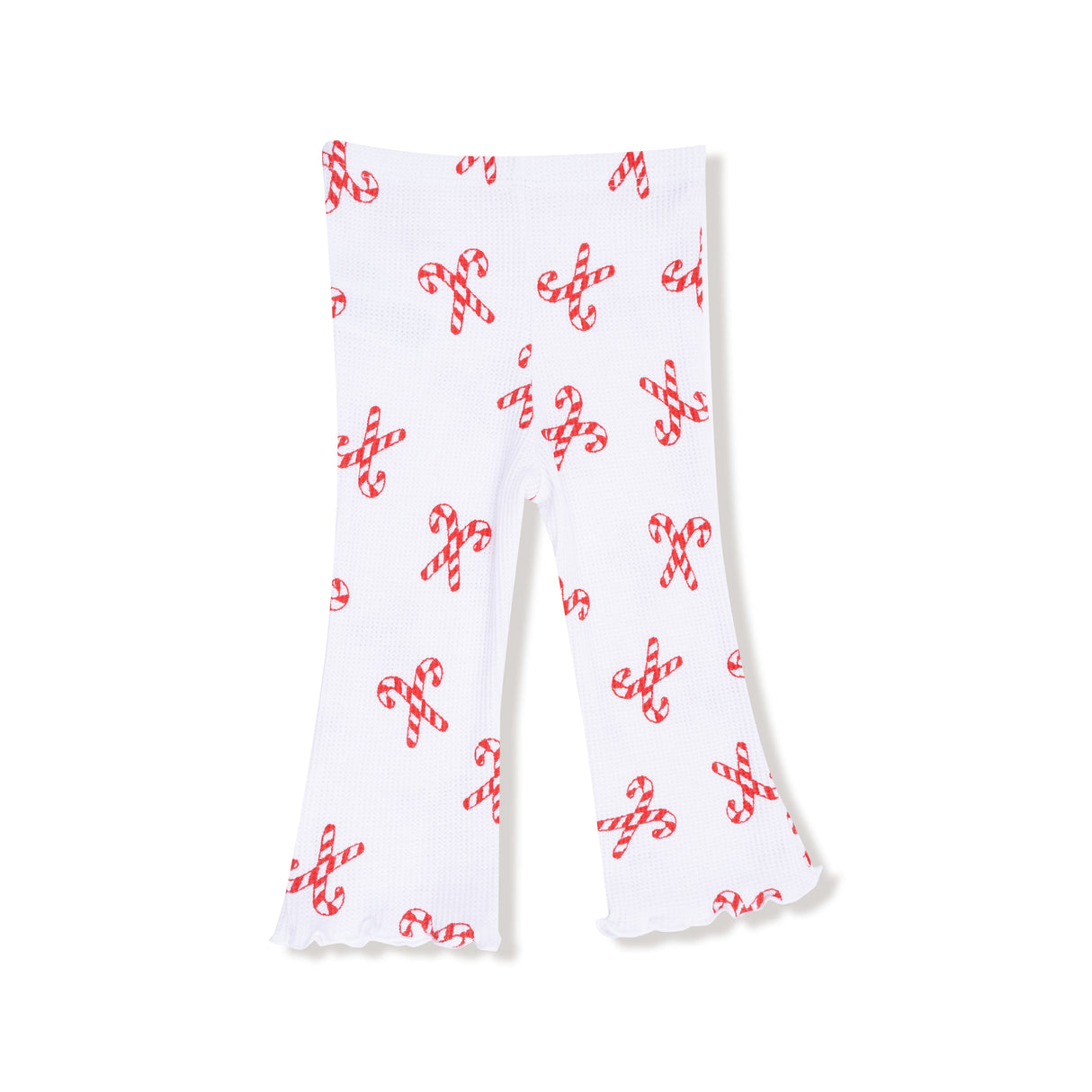 Puffy Long Sleeve Oversized Sweatshirt + Flared Pant - Candy Canes - HoneyBug