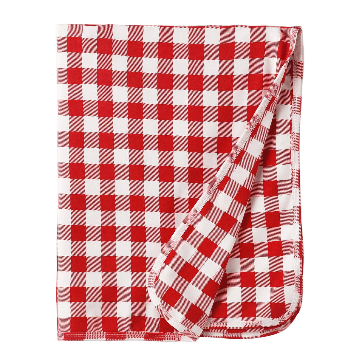 Picnic Plaid/Red Soft Bamboo Stroller Blanket for Baby