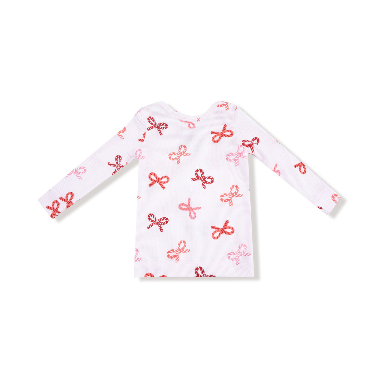 Loungewear Set - Candy Cane Bows - HoneyBug