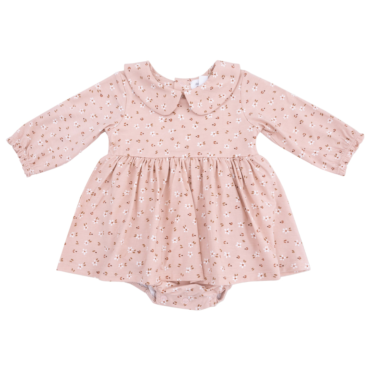 Long Sleeve Peter Pan Collar Bubble with Skirt - HoneyBug
