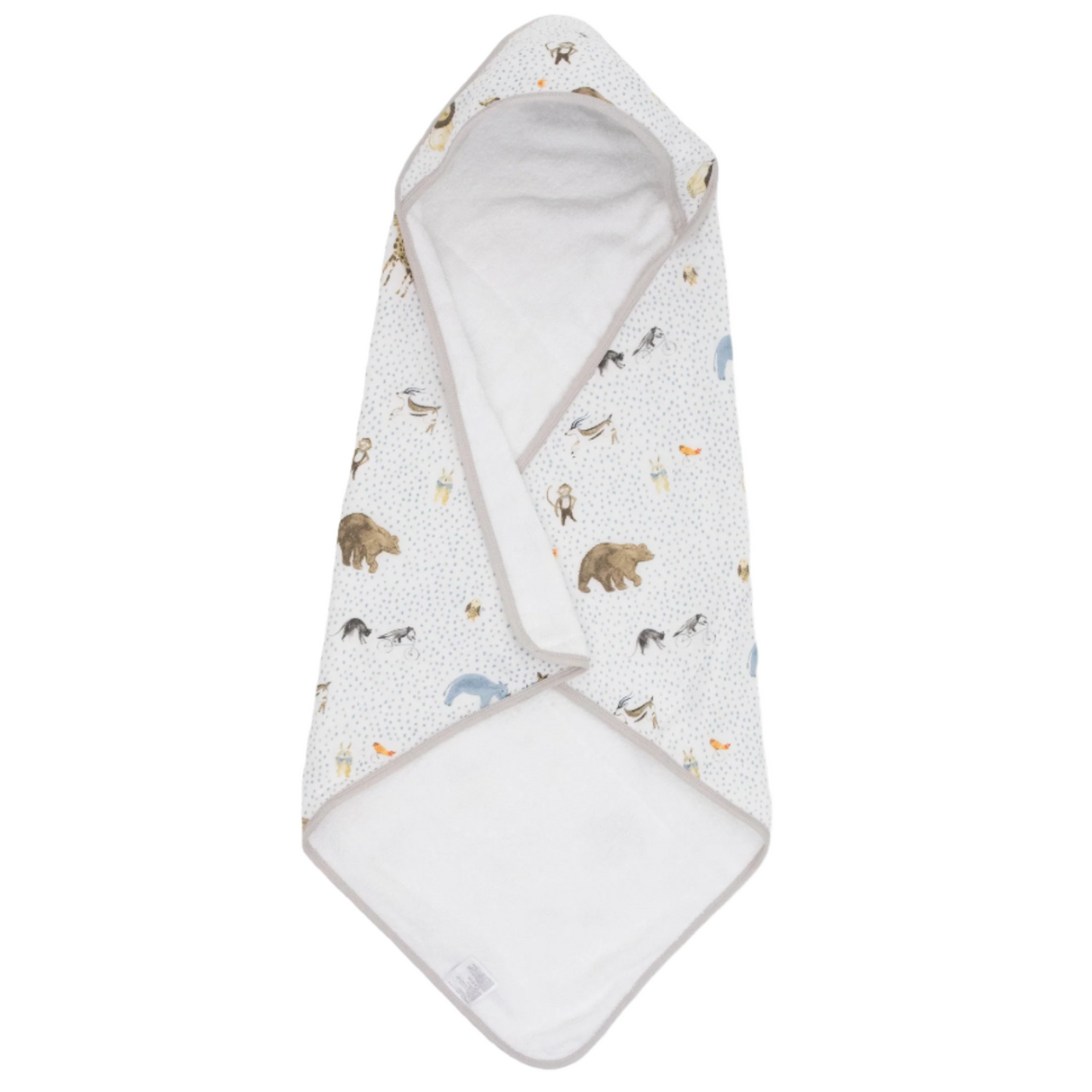 Infant Hooded Towel - Party Animals - HoneyBug