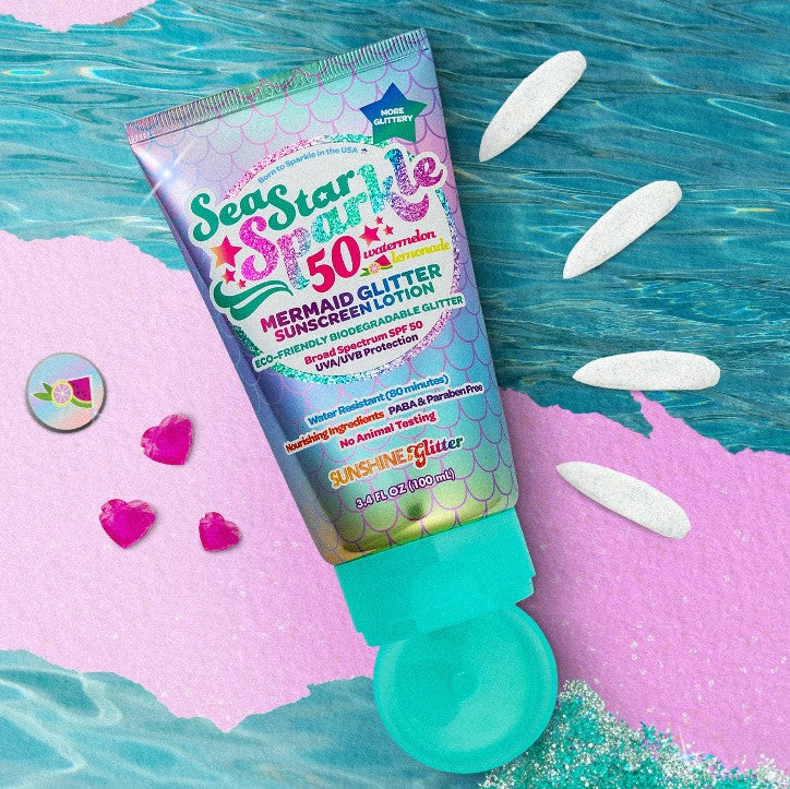 Sea Star Sparkle Mermaid SPF 50 Glitter Sunscreen - HoneyBug