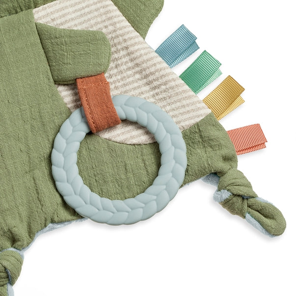 Bitzy Crinkle™ Sensory Toy with Teether - Dino - HoneyBug
