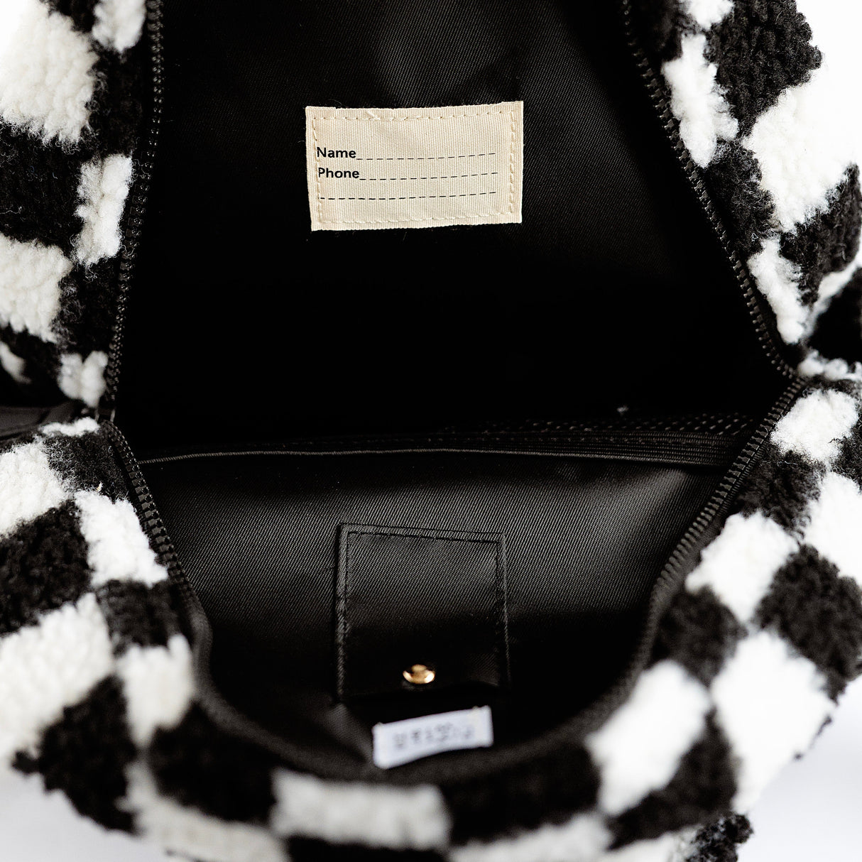 Black & White Sherpa Backpack