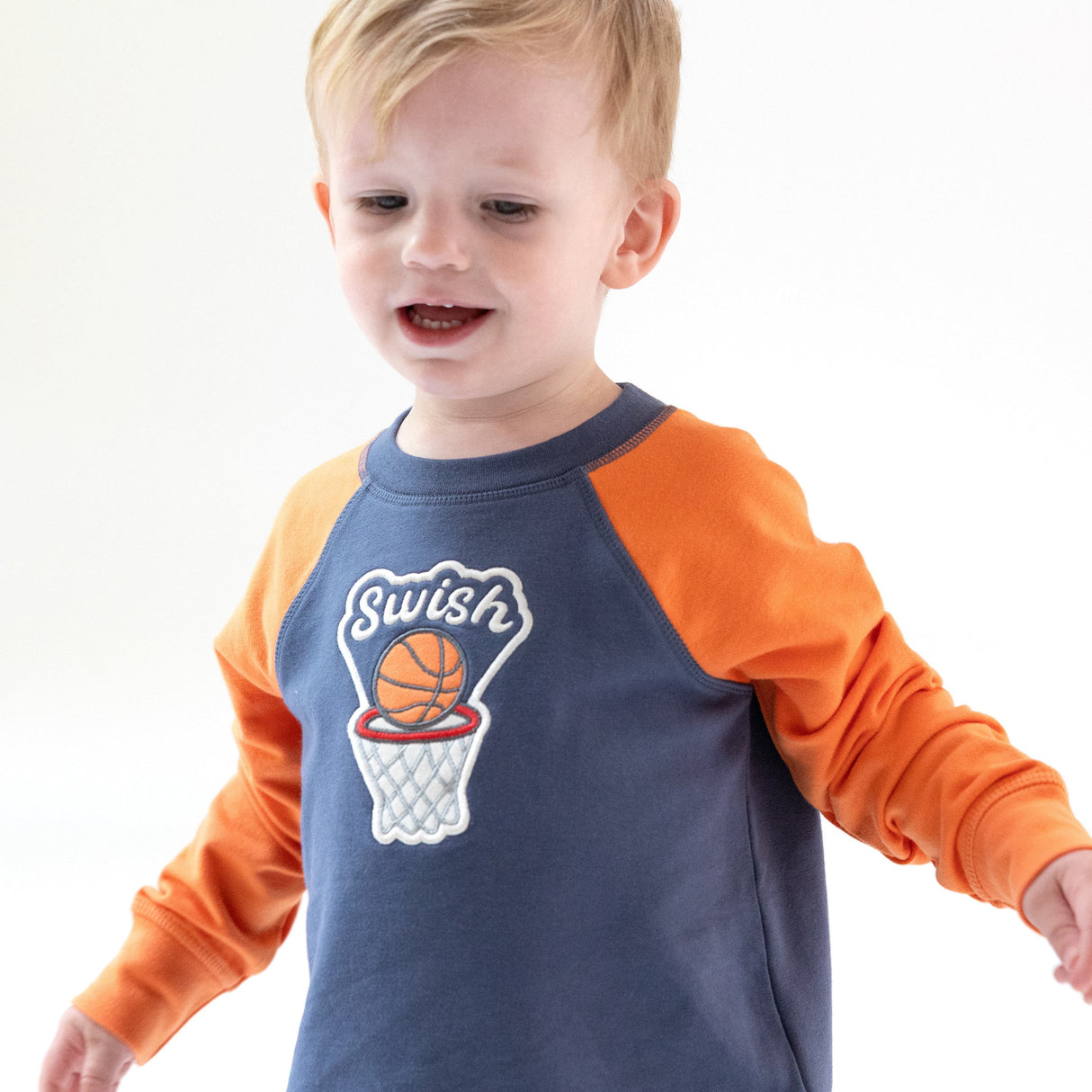 Basketball Raglan Sweatshirt - Varsity Orange - HoneyBug