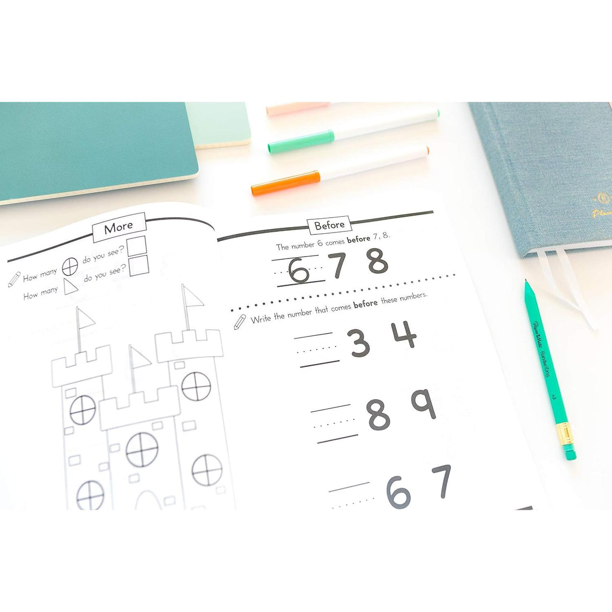 Kindergarten Math Workbook: Kindergarten and 1st Grade Workbook Age 5-7 | Homeschool Kindergarteners | Addition and Subtraction Activities + Worksheets (Spiral Bound) - HoneyBug