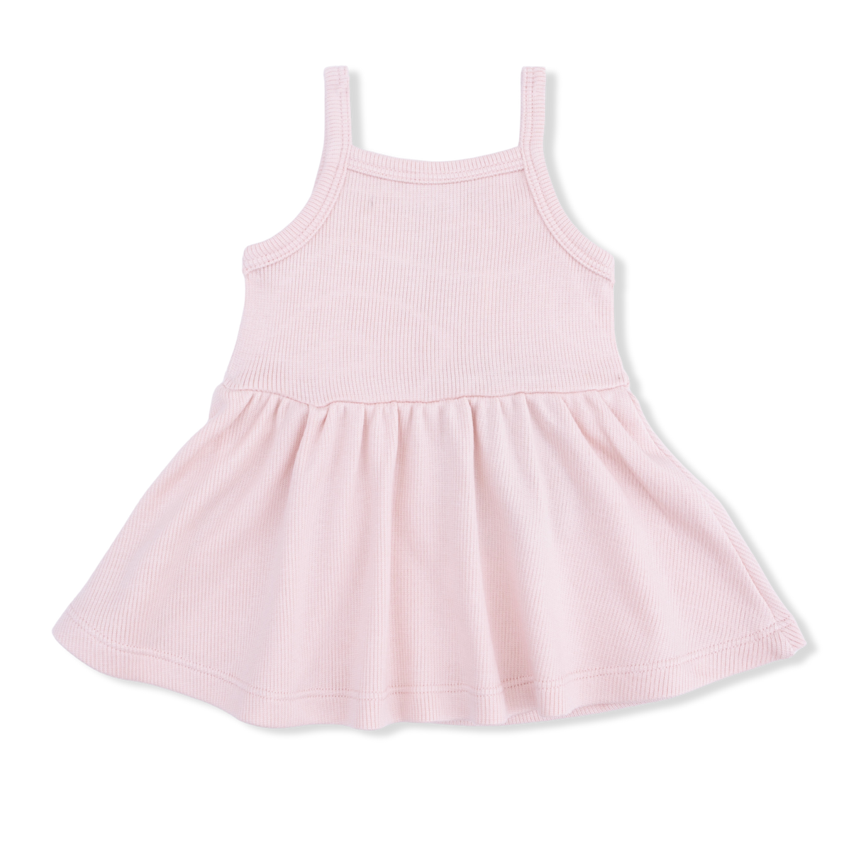 Solid Veiled Pink - Tank with Peplum