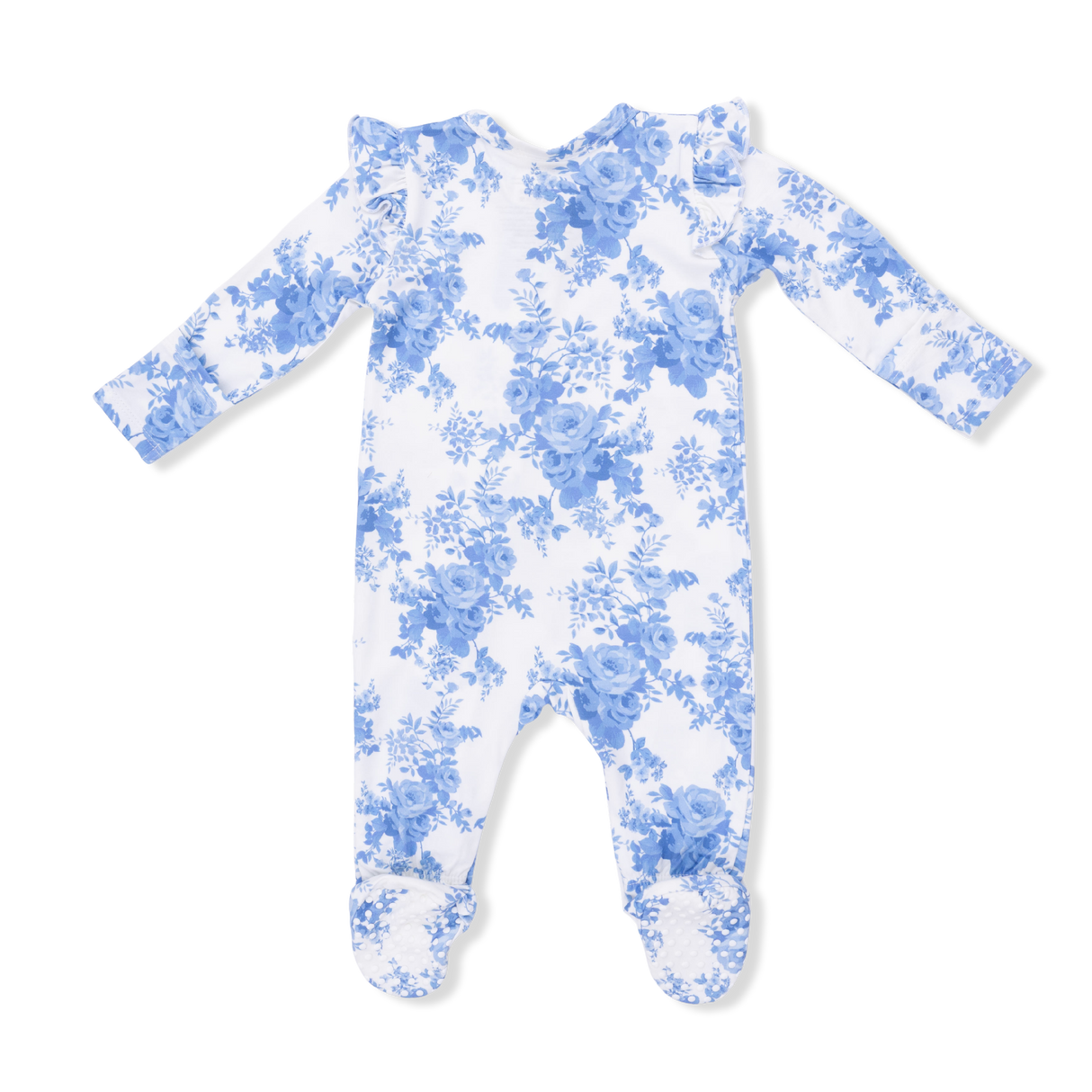 Dream Cottage Floral - 2 Way Ruffle Sleeve Zipper Footie