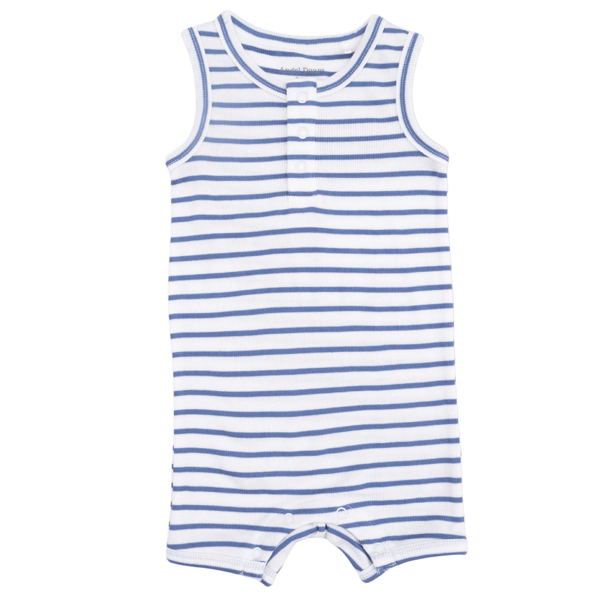 Navy Stripe - Henley Shortie Romper