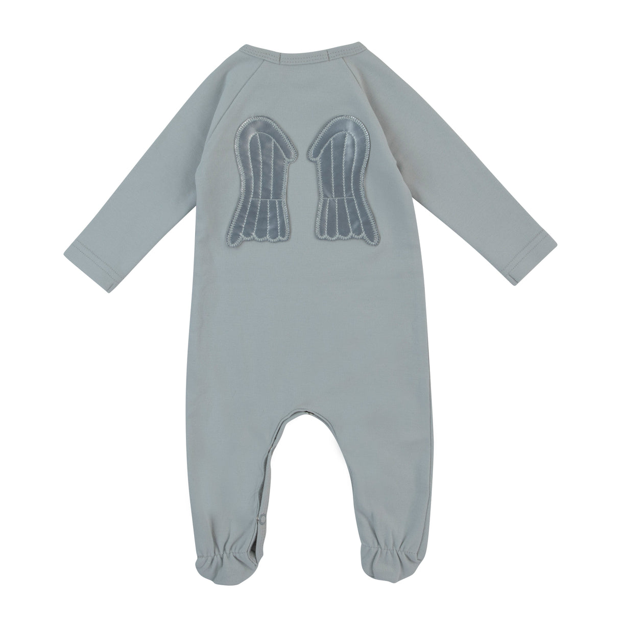 Wings Footie, Pale Blue - HoneyBug