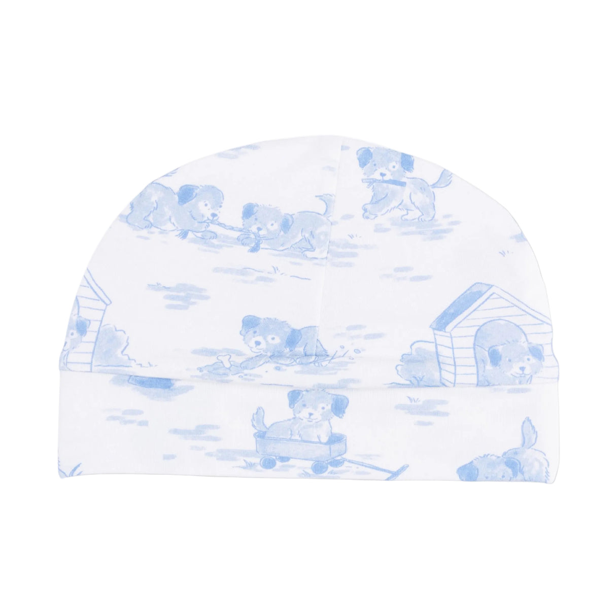 Puppy Toile Blue - Beanie Hat
