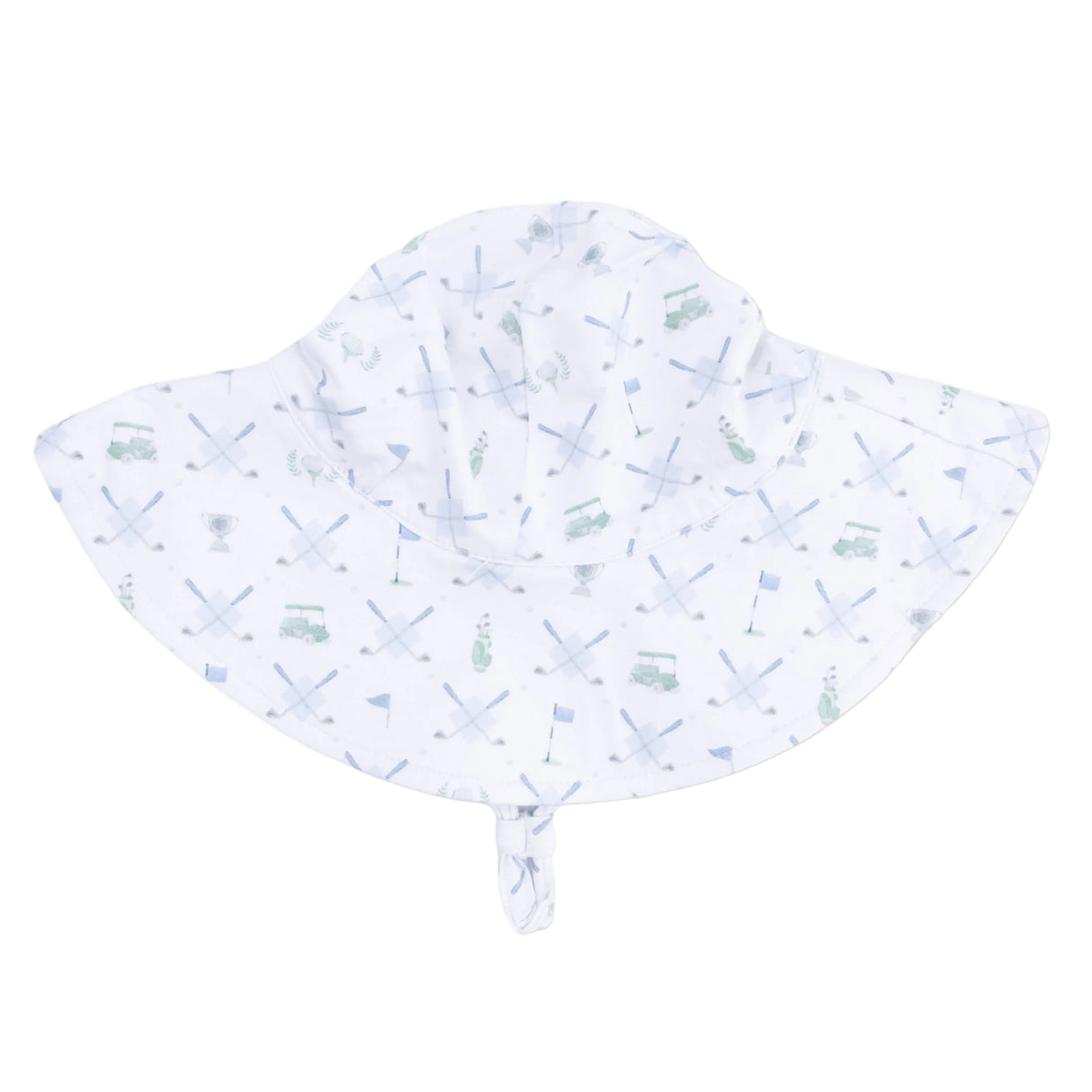 Golf Trellis Blue - Wide Brim Sun Hat