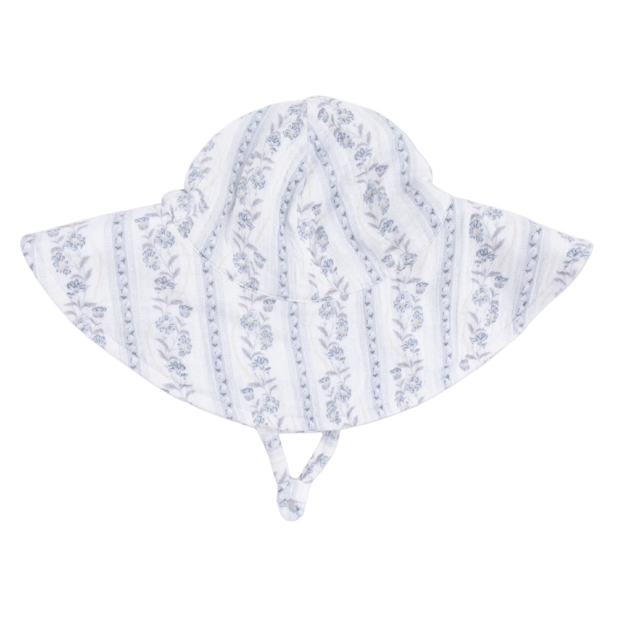 Kimberly Floral Stripe - Wide Brim Sun Hat