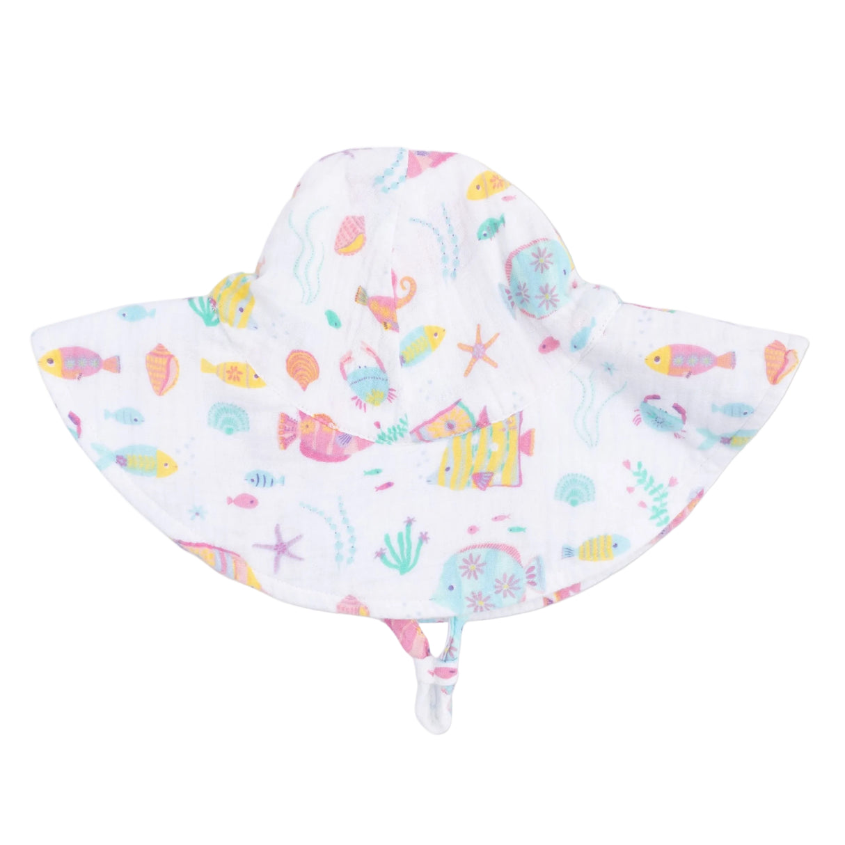 Sunny Coral Reef Fish - Wide Brim Sun Hat